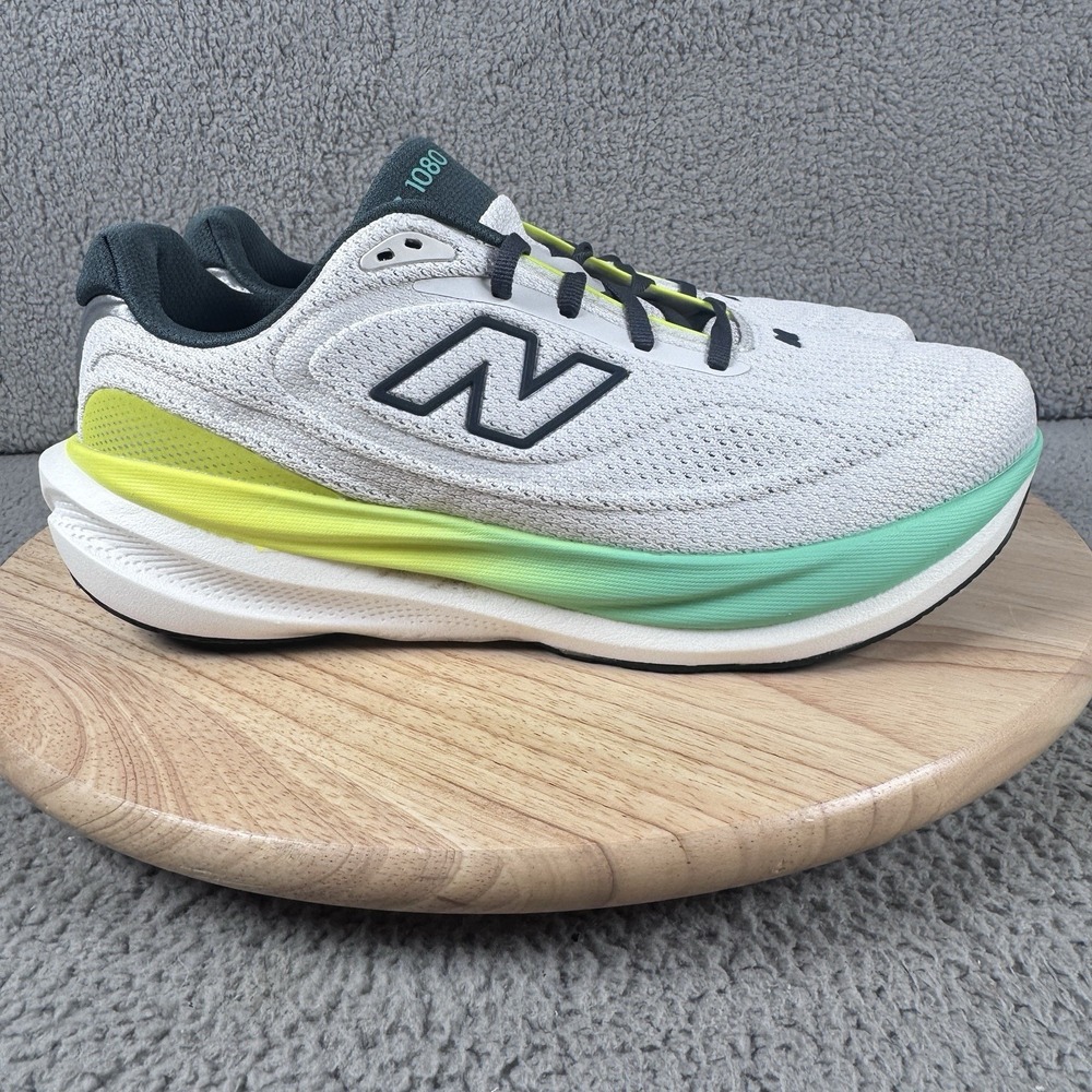 New Balance Fresh Foam X 1080v15 Mens Size 9 EE Wide White Volt Running Shoes